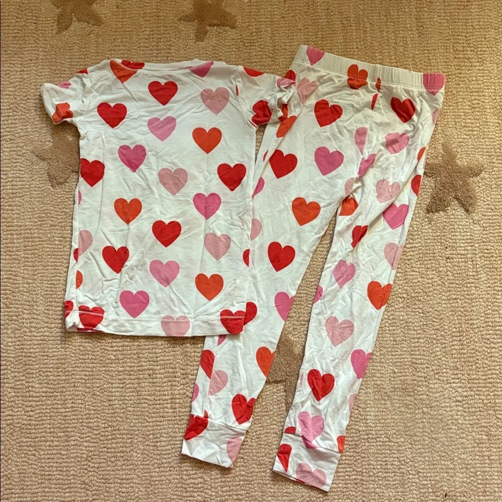 Angel Dear Red and Pink Heart Pajama Set. Valentines Day. - Picture 4 of 5